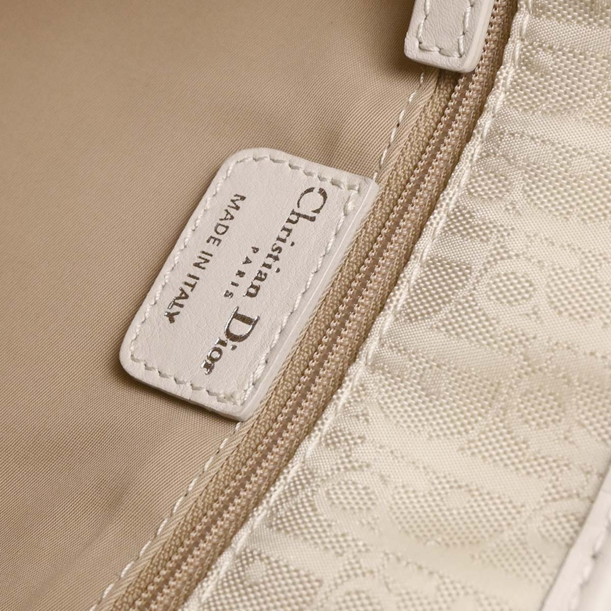 Christian Dior White Lovely Trotter Tote Bag