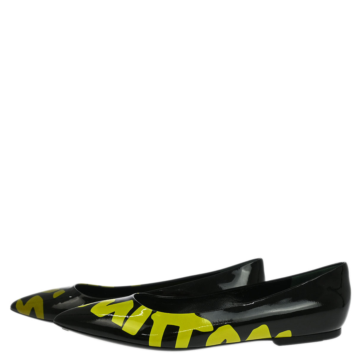 Louis Vuitton * Pumps Shoes Black Leather MA1028 #37