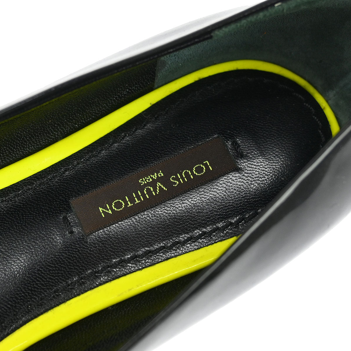 Louis Vuitton * Pumps Shoes Black Leather MA1028 #37