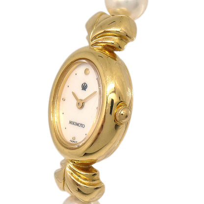 Mikimoto 1E20-3060 JAA Genuine Pearl Quartz Watch SS