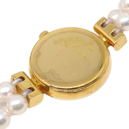 Mikimoto 4N20-0941 JAL Genuine Pearl Quartz Watch SS