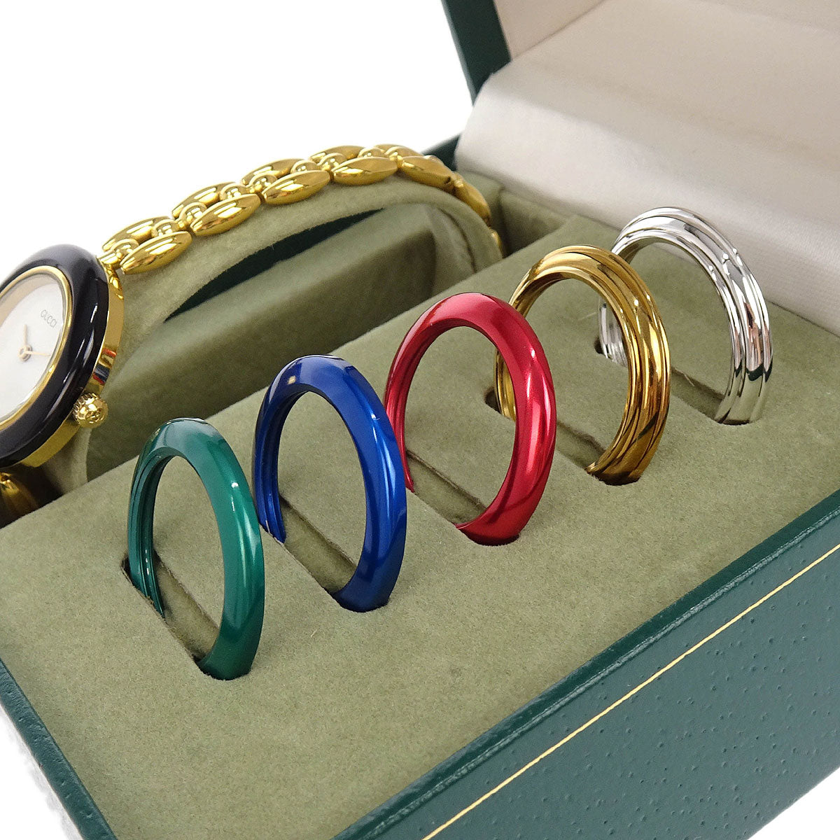 Gucci 11/12.2 Change Bezel Chameleon Quartz Watch SS