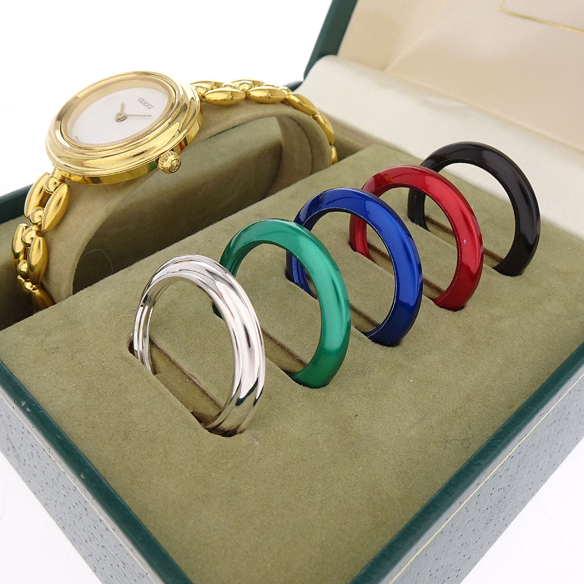 Gucci 11/12.2 Change Bezel Chameleon Quartz Watch SS