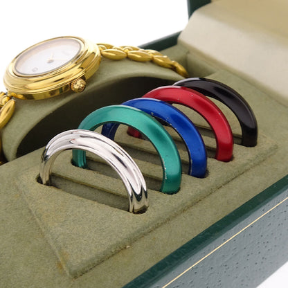 Gucci 11/12 Change Bezel Chameleon Quartz Watch SS
