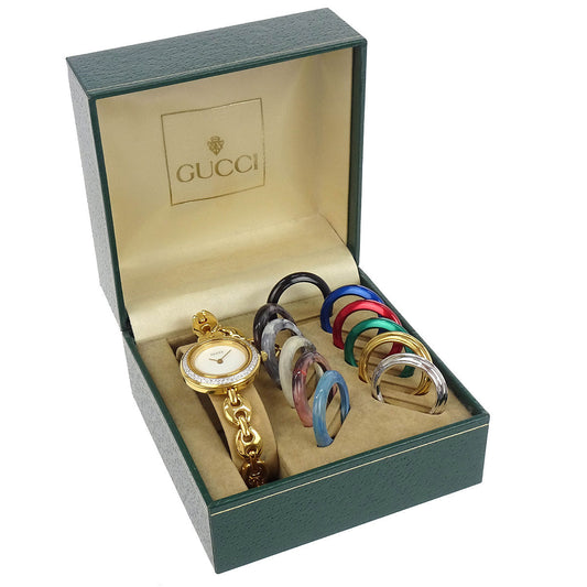 Gucci 11/12.2 Change Bezel Chameleon Quartz Watch SS
