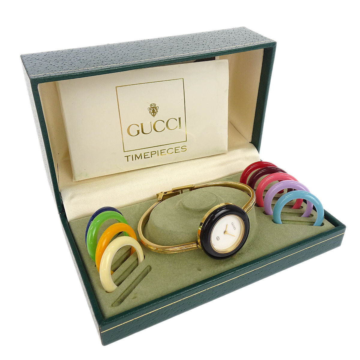 Gucci 11/12 Change Bezel Chameleon Quartz Watch SS