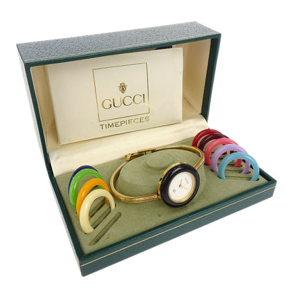 Gucci 11/12 Change Bezel Chameleon Quartz Watch SS