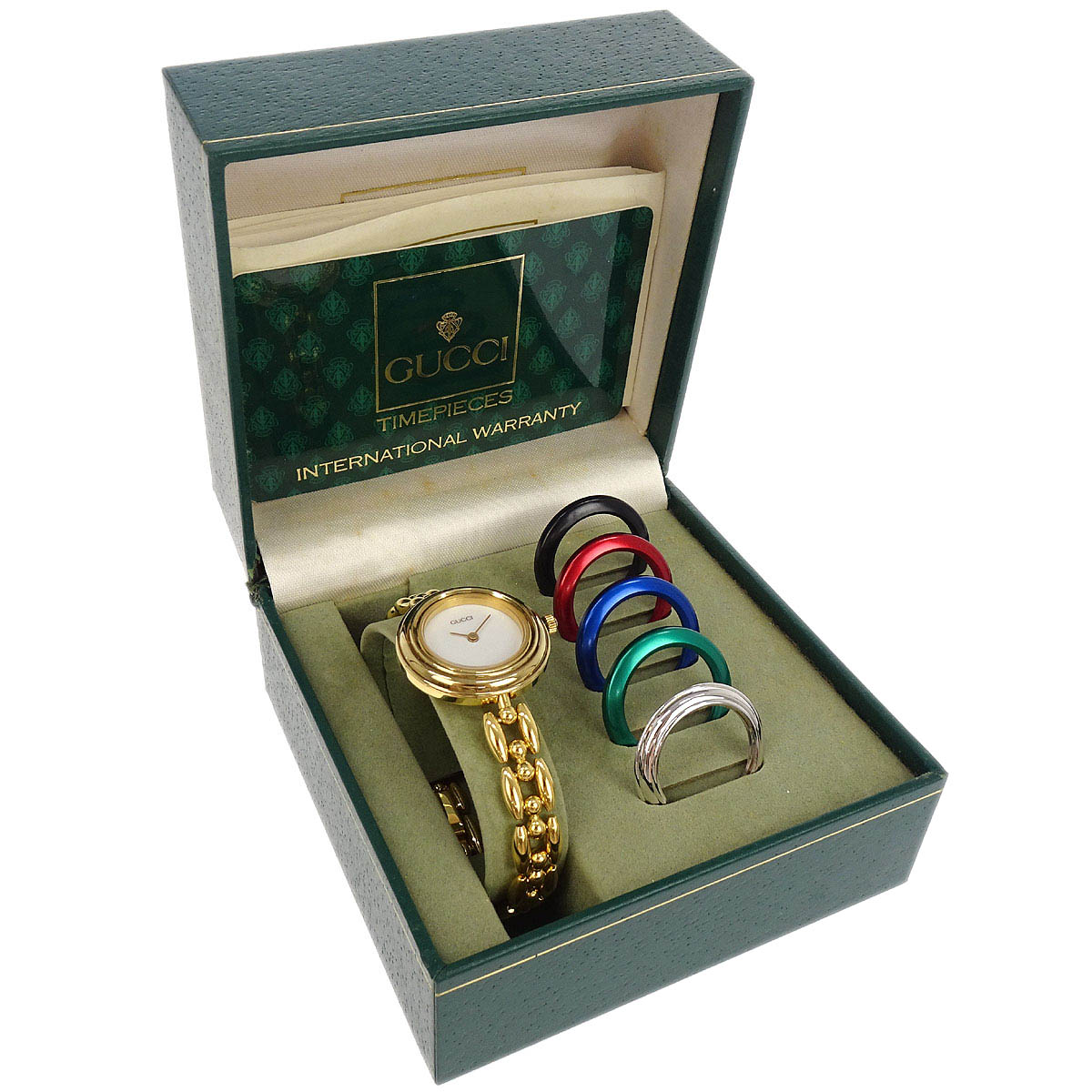 Gucci 11/12.2 Change Bezel Chameleon Quartz Watch SS