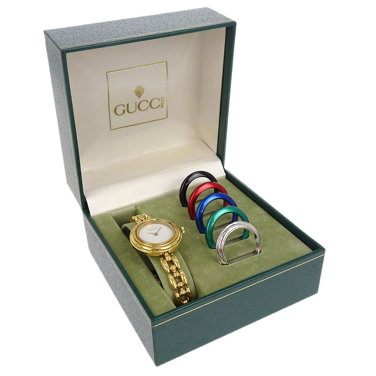 Gucci 11/12.2 Change Bezel Chameleon Quartz Watch SS