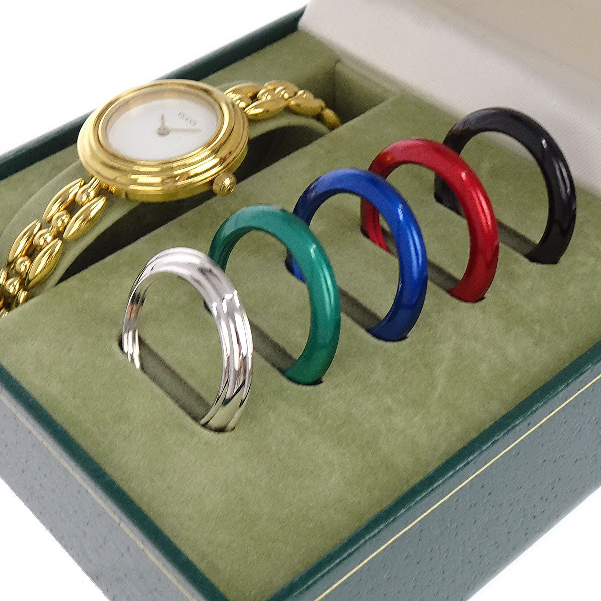 Gucci 11/12.2 Change Bezel Chameleon Quartz Watch SS
