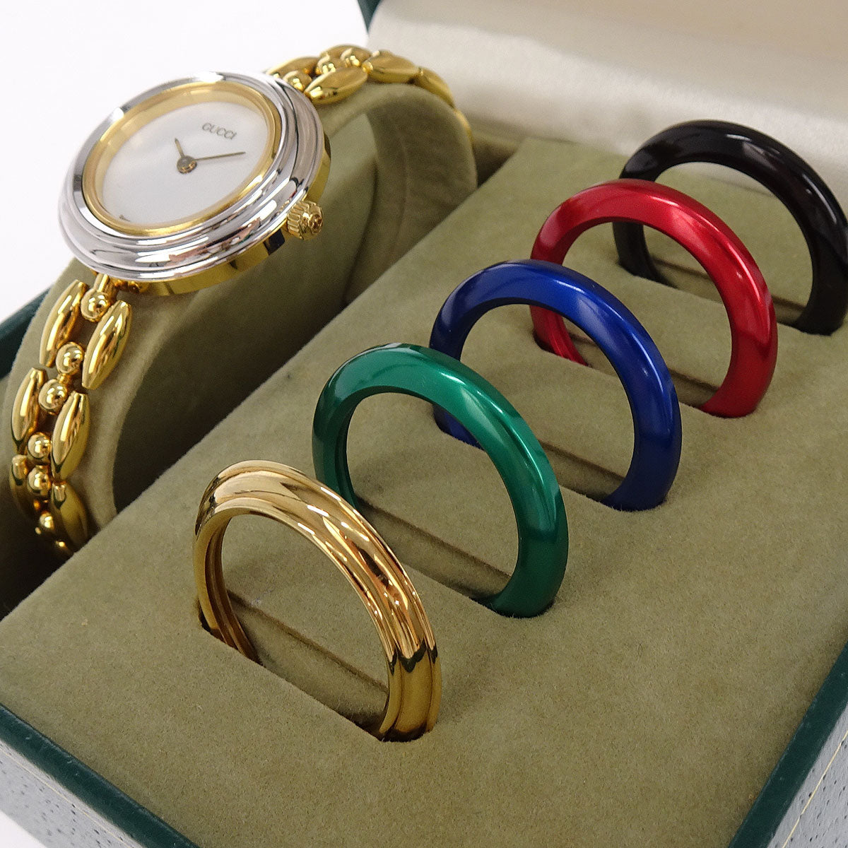 Gucci 11/12.2 Change Bezel Chameleon Quartz Watch SS