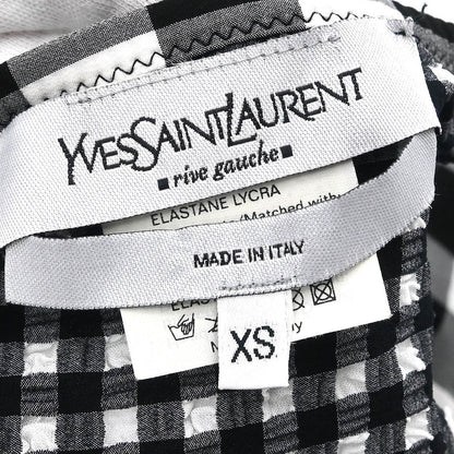 Yves Saint Laurent Swimwear Swimsuit Check Black #XS