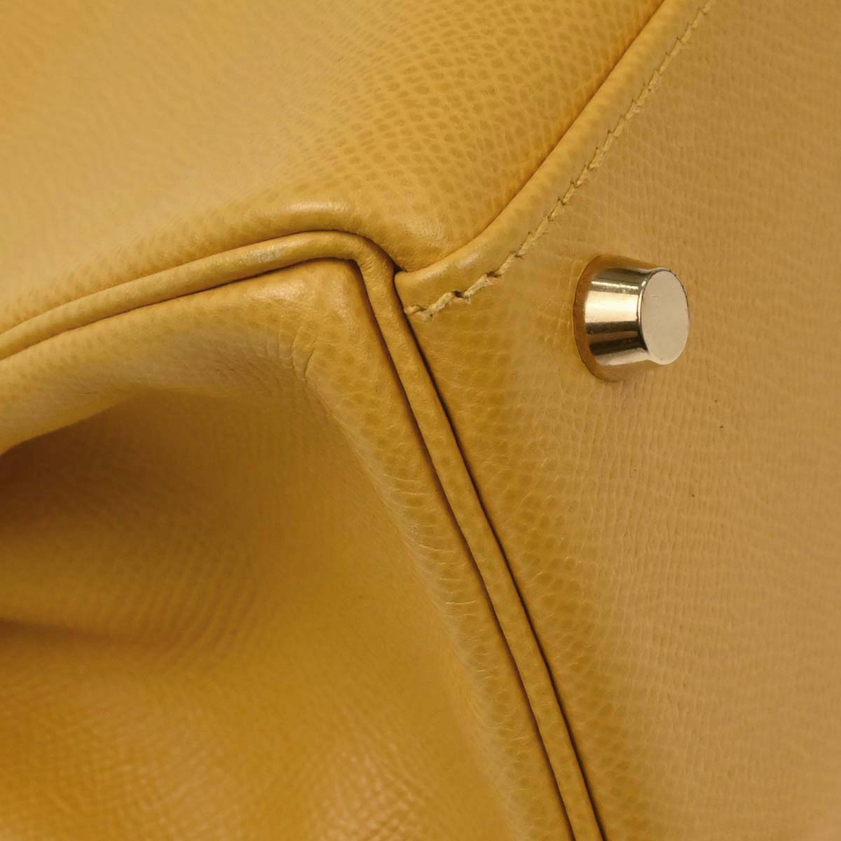 Hermes Jaune Courchevel Kelly 32 Retourne 2way Shoulder Handbag