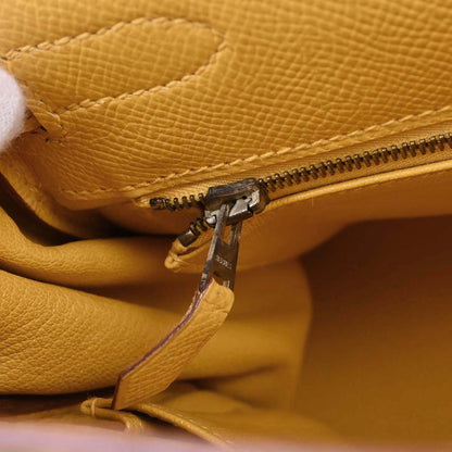 Hermes Jaune Courchevel Kelly 32 Retourne 2way Shoulder Handbag