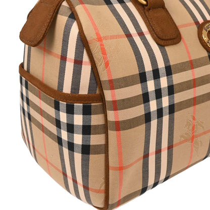 Burberrys Beige Brown House Check Duffle Handbag