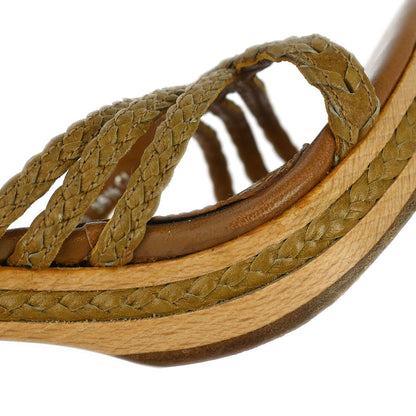 Christian Dior * Sandals Shoes Beige Wood #36