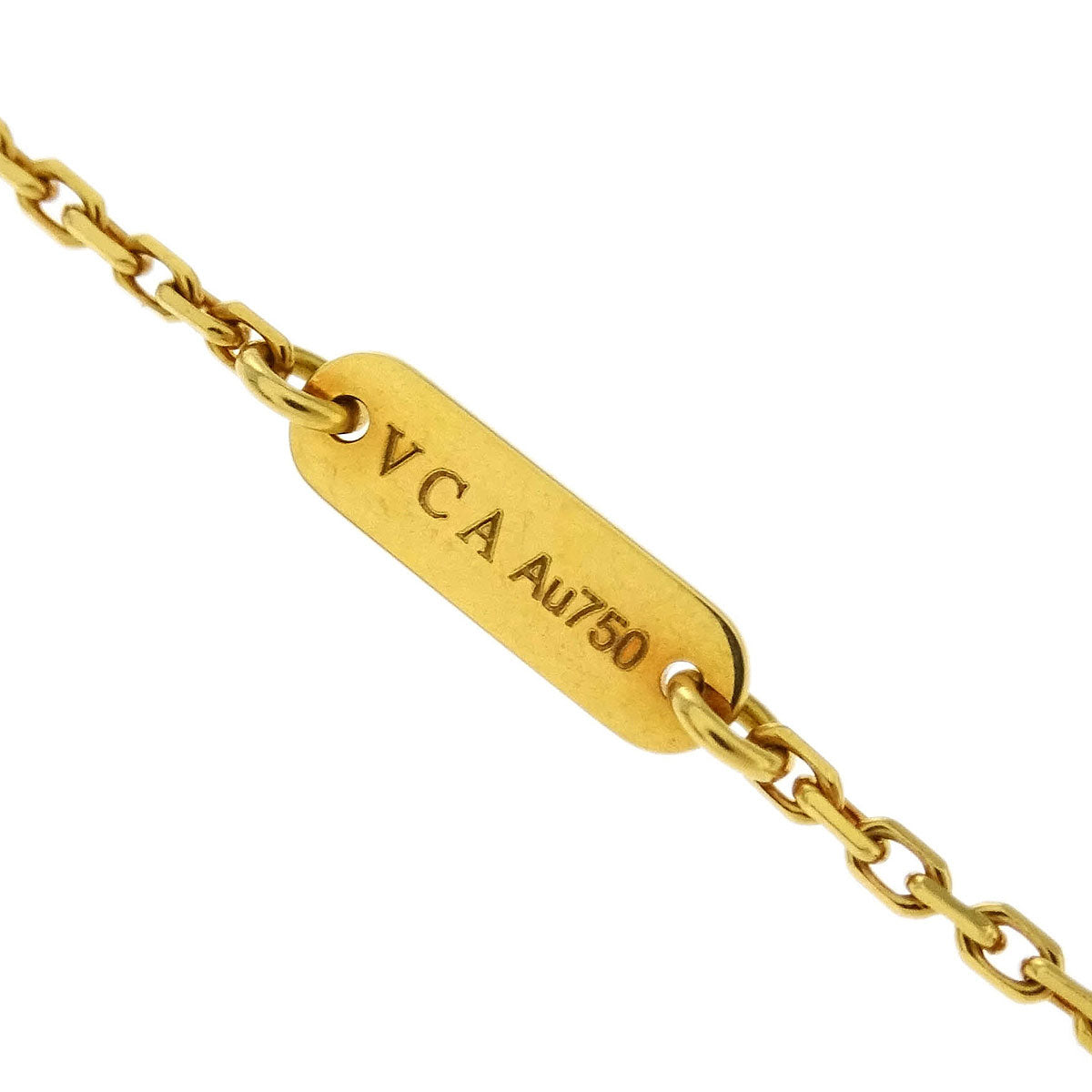 Van Cleef & Arpels Vintage Alhambra Pendant Necklace Au750 Onyx
