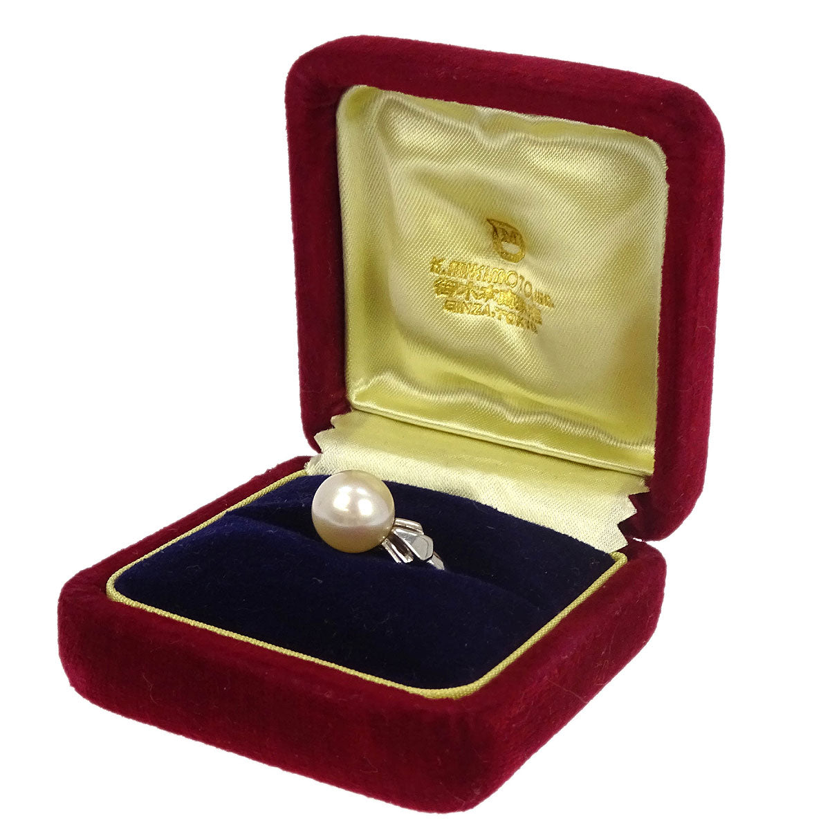 Mikimoto Ring 14KWG Genuine Pearl Silver #49