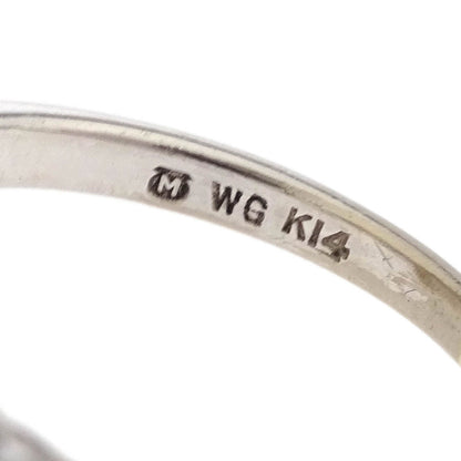 Mikimoto Ring 14KWG Genuine Pearl Silver #49