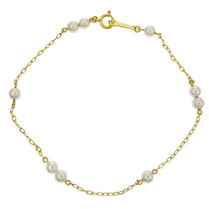 Mikimoto Bracelet 18K Genuine Pearl Gold