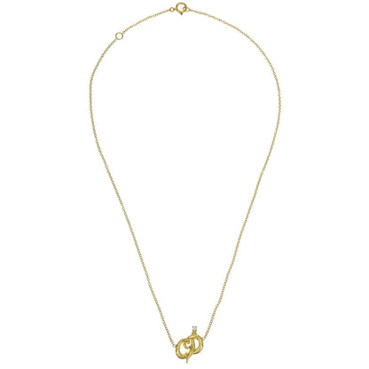 Christian Dior Pendant Necklace Au750 Diamond Gold