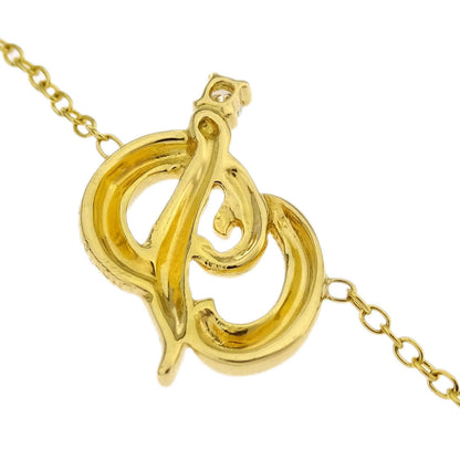 Christian Dior Pendant Necklace Au750 Diamond Gold