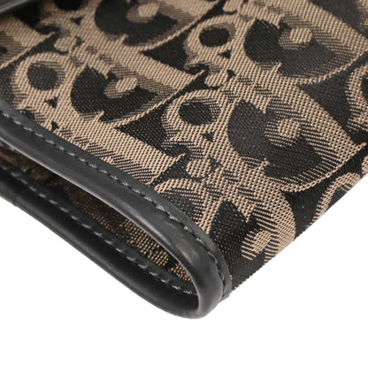Christian Dior Black Canvas Trotter Shoulder Bag