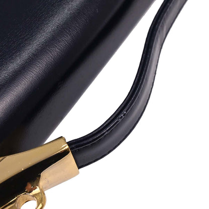 Christian Dior Navy Leather Canvas Trotter 2way Shoulder Handbag