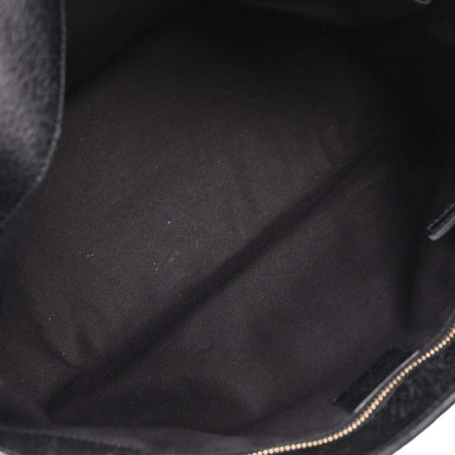 Gucci Black Canvas Bamboo 2way Shoulder Handbag