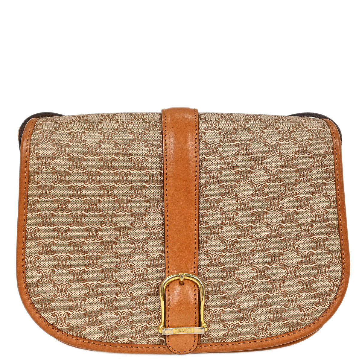 Celine Brown Macadam Shoulder Bag