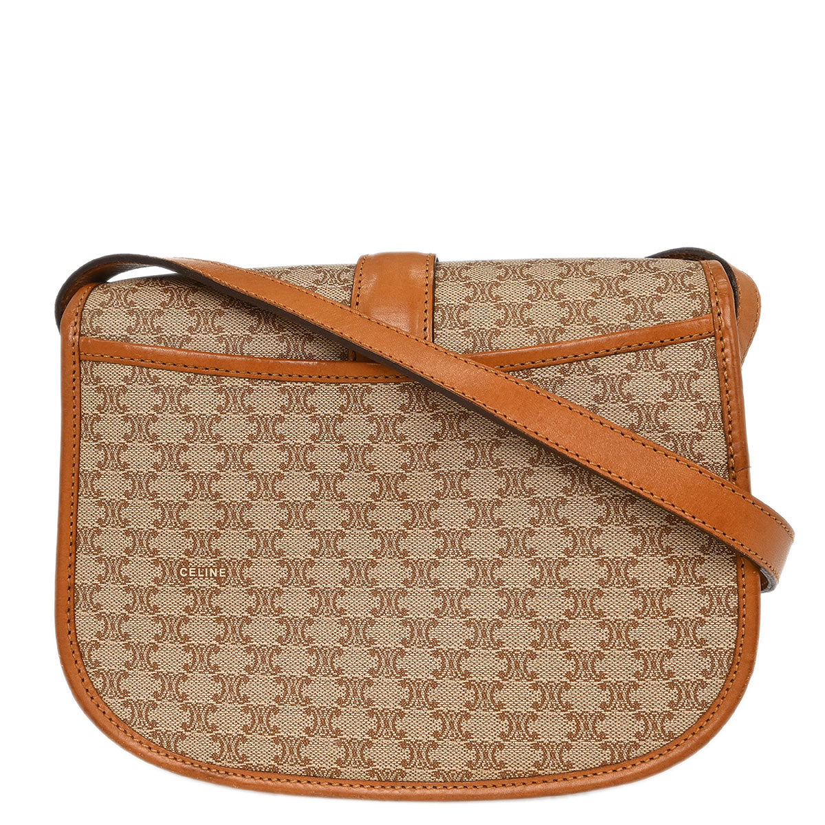 Celine Brown Macadam Shoulder Bag