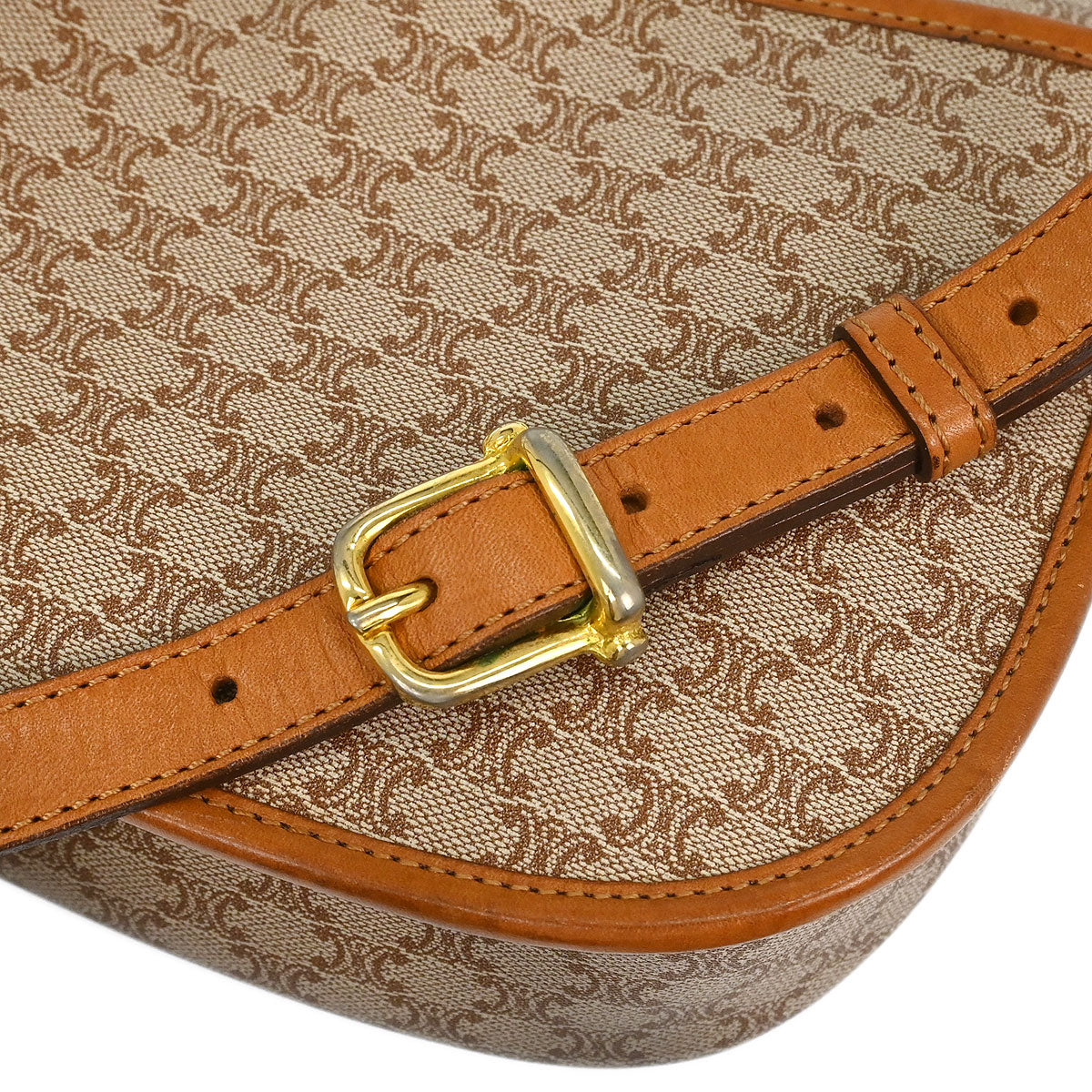 Celine Brown Macadam Shoulder Bag