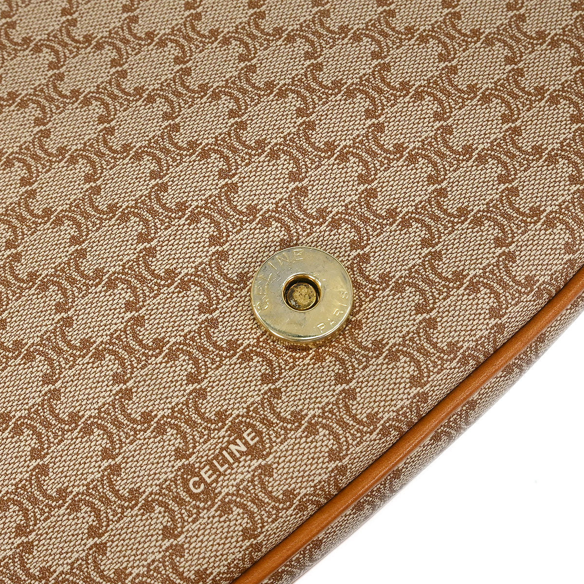 Celine Brown Macadam Shoulder Bag