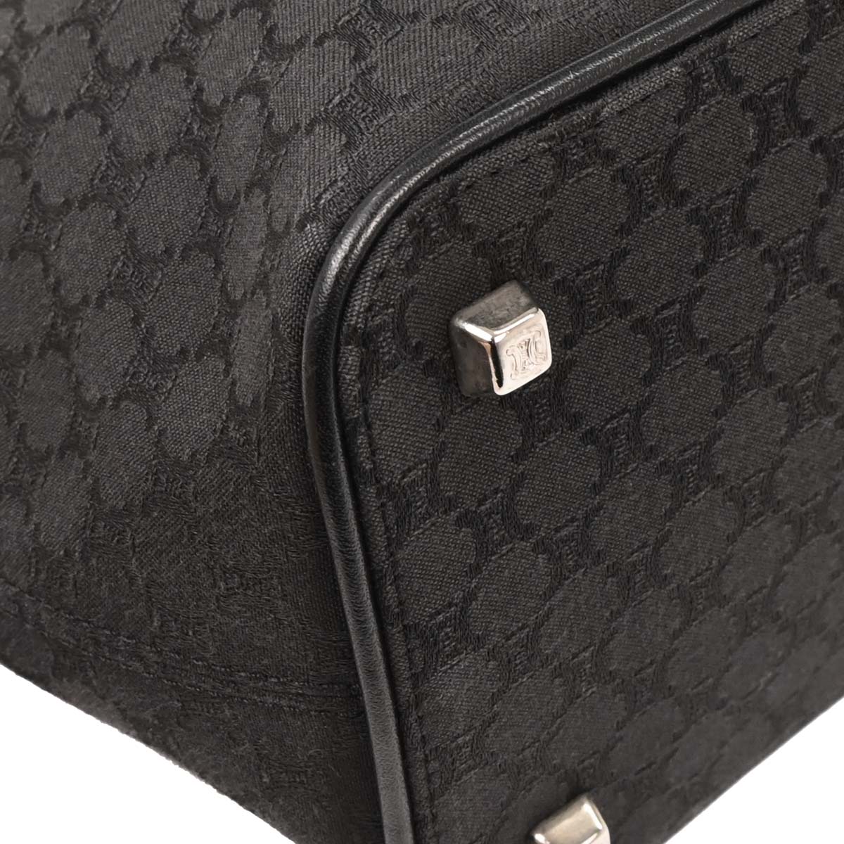 Celine Black Canvas Macadam Handbag