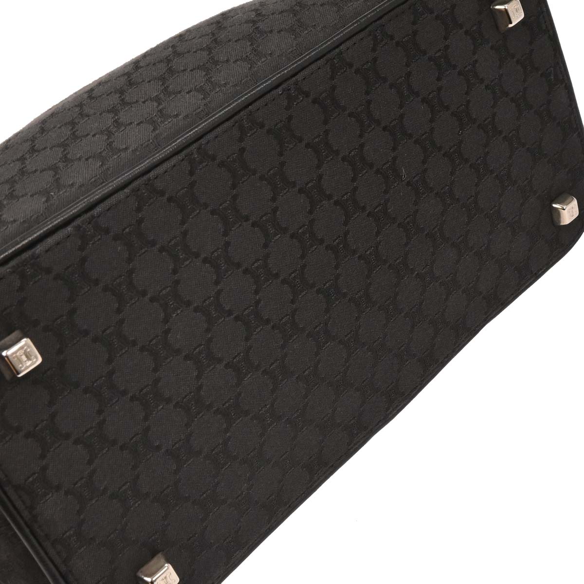 Celine Black Canvas Macadam Handbag