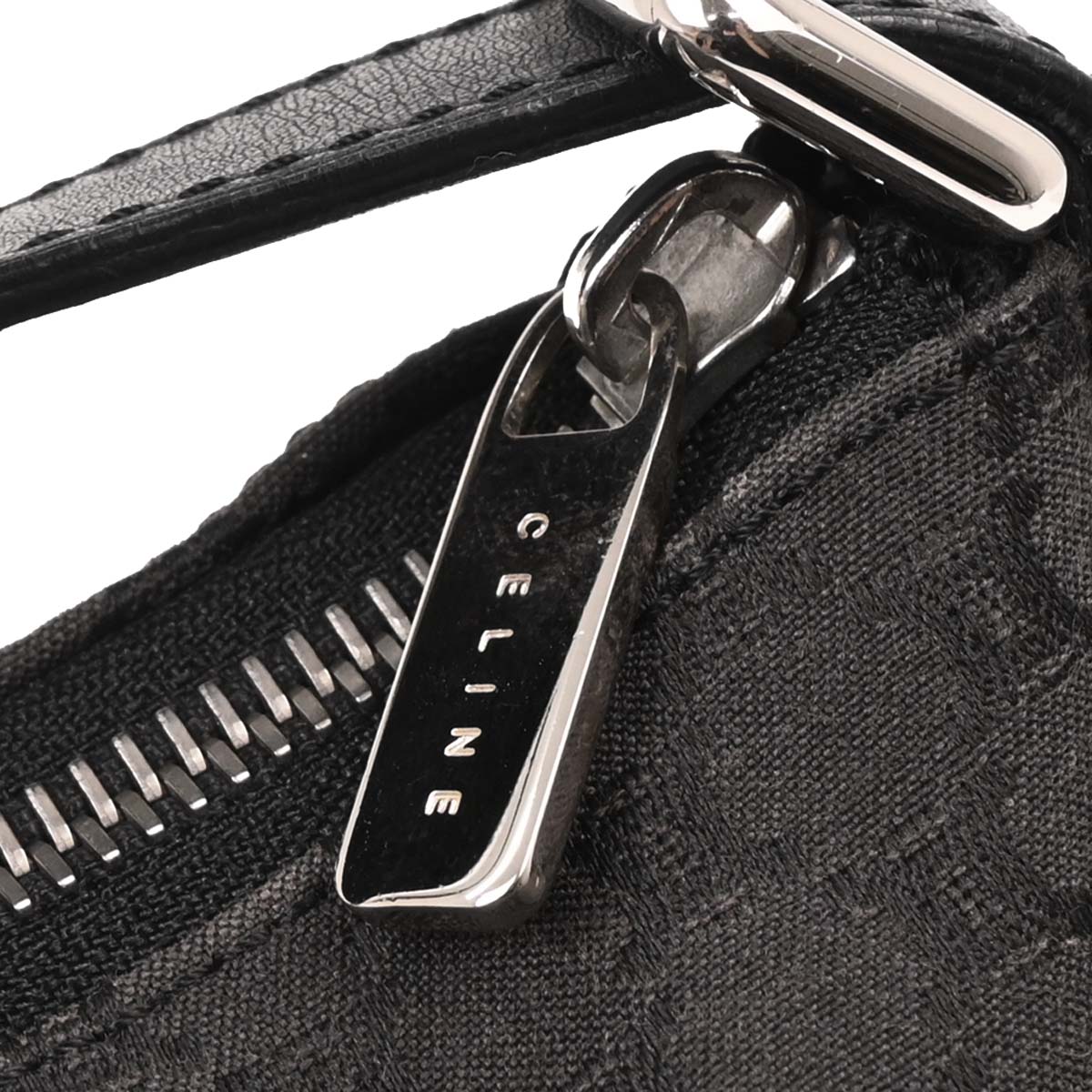 Celine Black Canvas Macadam Handbag