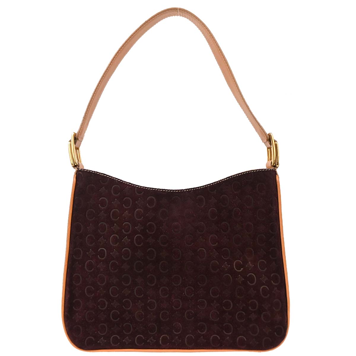 Celine Brown Suede Macadam Handbag
