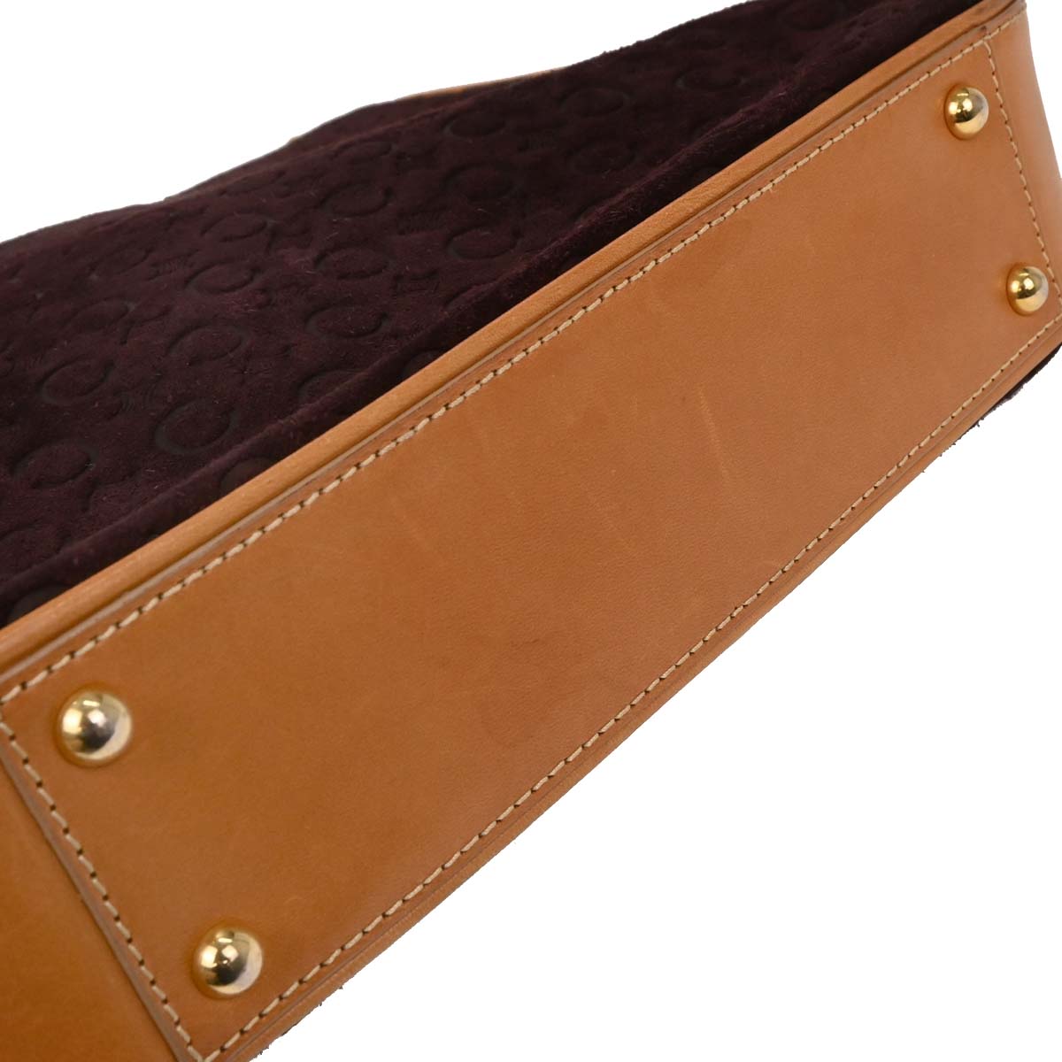Celine Brown Suede Macadam Handbag