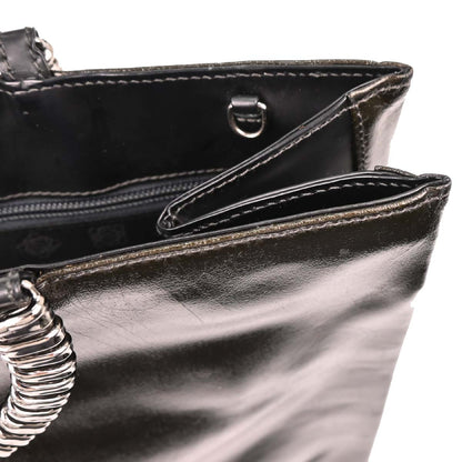 Loewe Black Leather Tote 2way Shoulder Handbag