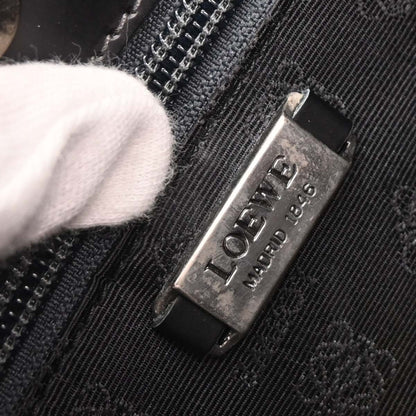 Loewe Black Leather Tote 2way Shoulder Handbag