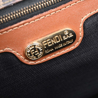 Fendi Black PVC Pequin 2way Shoulder Handbag