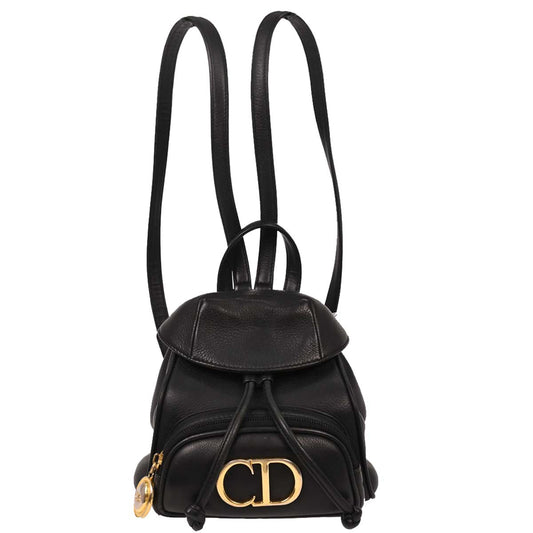 Christian Dior Black Leather Backpack