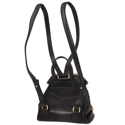 Christian Dior Black Leather Backpack