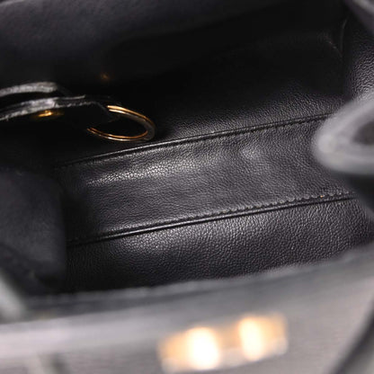 Christian Dior Black Leather Backpack