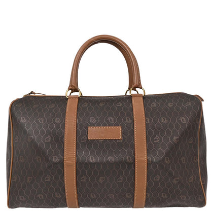 Christian Dior Dark Brown Honeycomb Duffle Handbag
