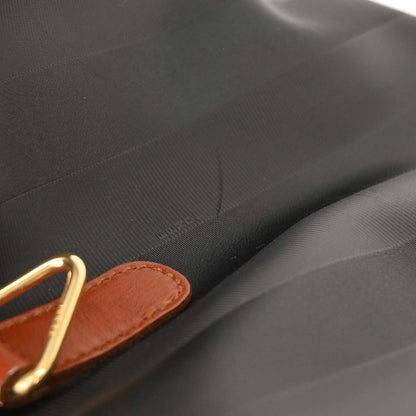 Fendi Black PVC Pequin 2way Shoulder Duffle Handbag