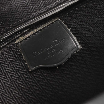 Christian Dior Black Canvas Trotter Shoulder Bag