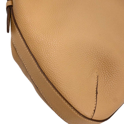 Prada Beige Leather Hobo Handbag