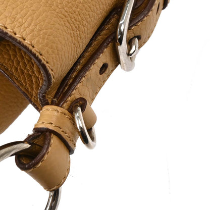 Prada Beige Leather Hobo Handbag