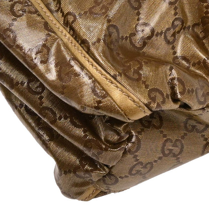 Gucci Gold PVC GG Hobo Abbey D Ring Handbag